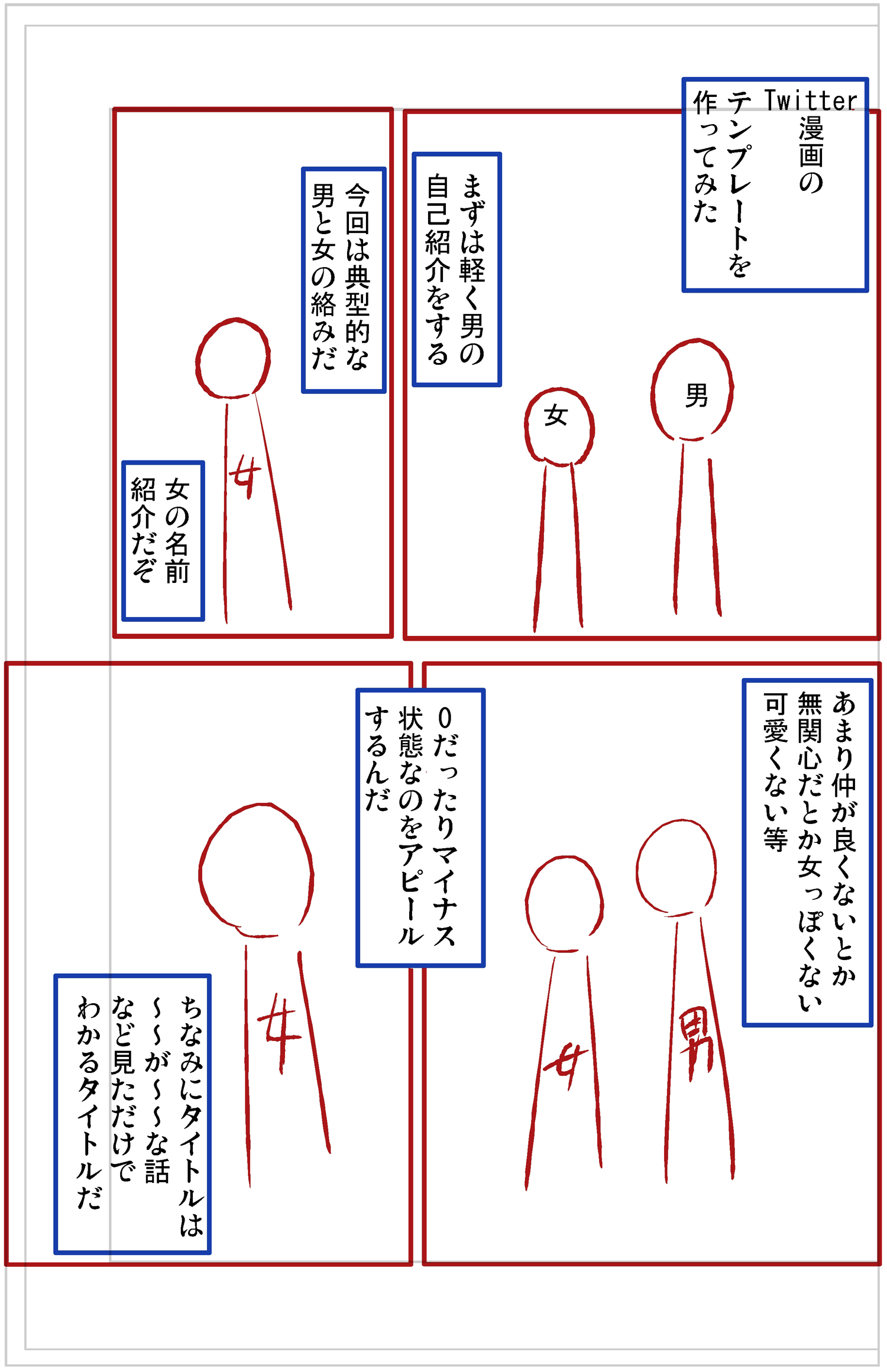 漫画 Twitter漫画のテンプレート漫画 シマテイエン